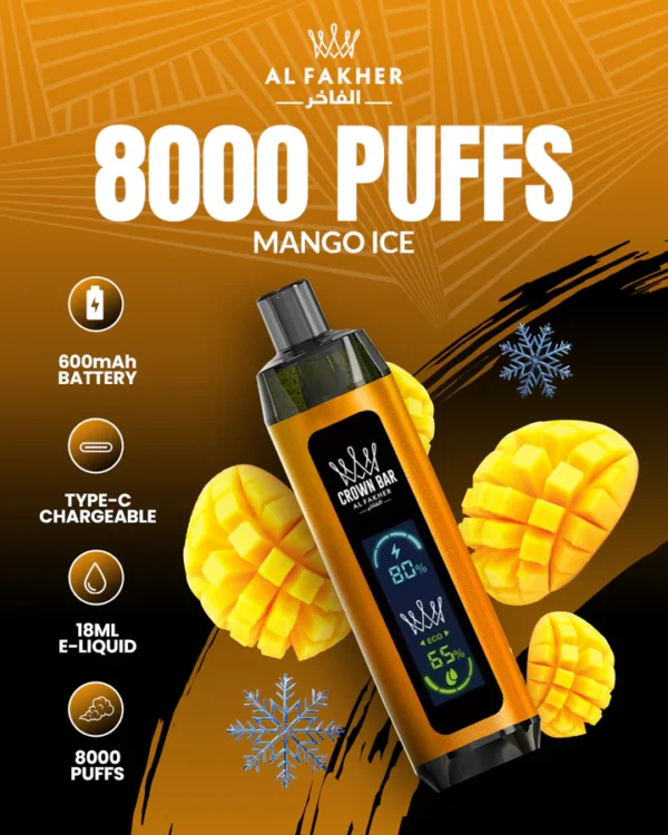 Al Fakher Crown Bar 8000 Dual Mango Ice
