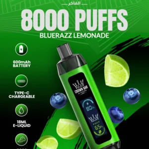 Al Fakher Crown Bar 8000 Dual Blue Razz Lemonade