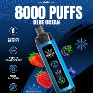 Al Fakher Crown Bar 8000 Dual Berry Ice