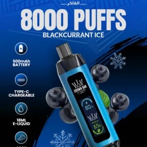 Al Fakher Crown Bar 8000 Dual Blackcurrant Ice