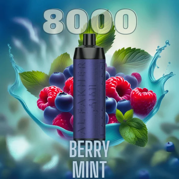 Al Fakher Vape 8000 Berry Mint Crown Bar