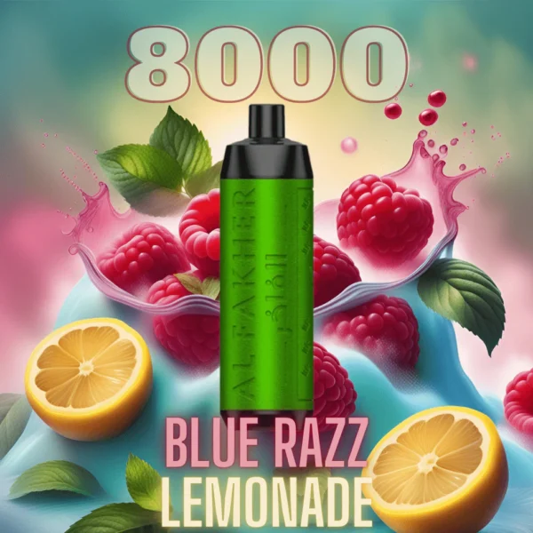 Al Fakher Vape 8000 Blue Razz Lemonade Crown Bar